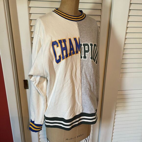 CHAMPION | vintage two tone crewneck sweatshirt L - Picture 5 of 12
